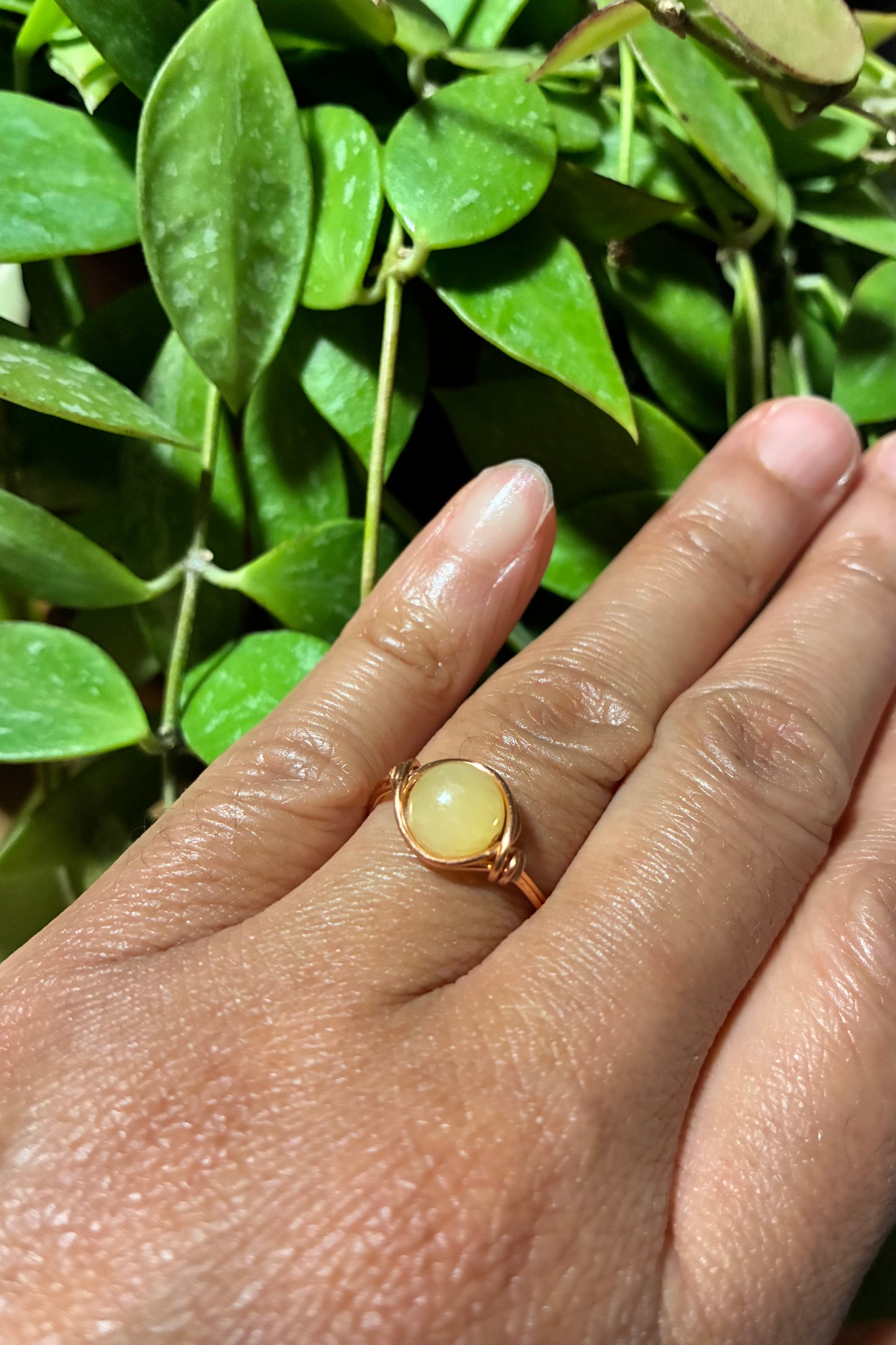 Small Single Beaded Ring