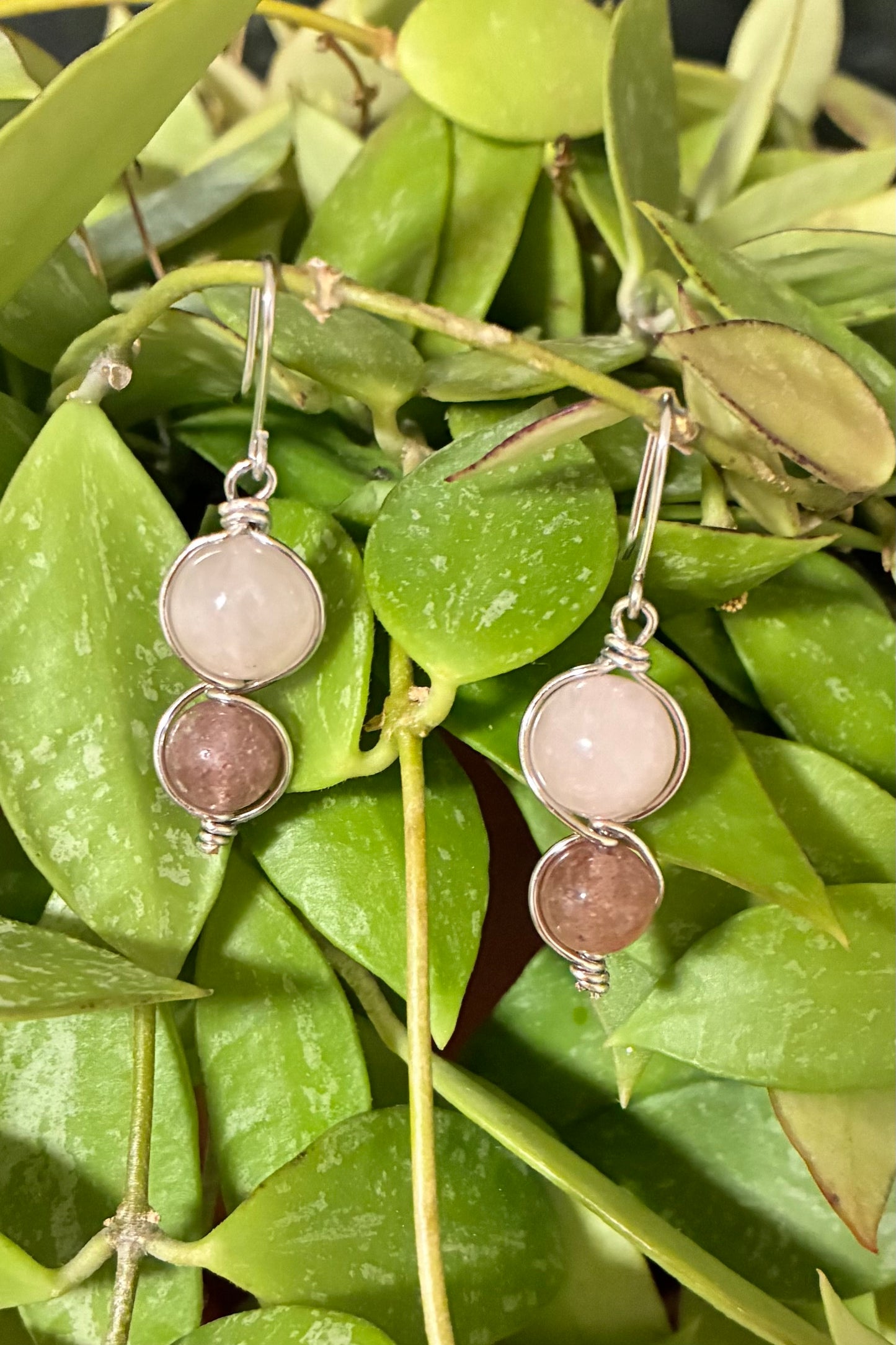 2 Tier Beaded Earrings