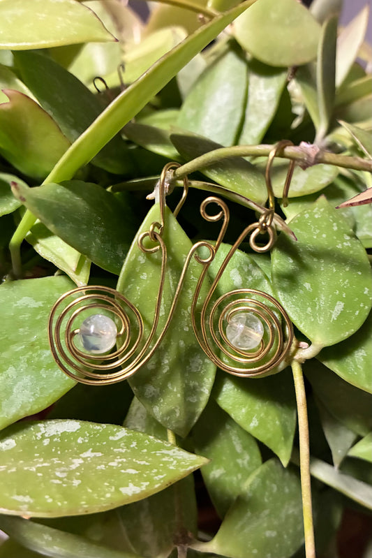 Single Beaded Snail Earrings