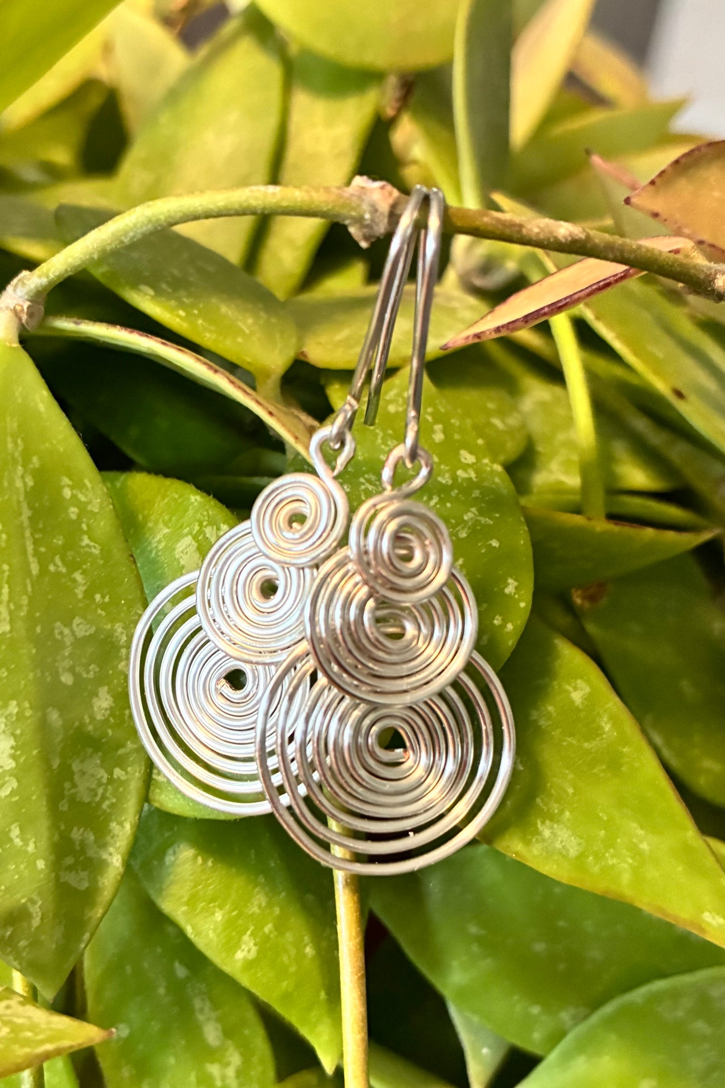3-Tier Spiral Earrings